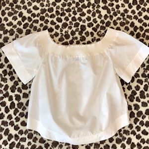 J CREW off the shoulder, short sleeve top